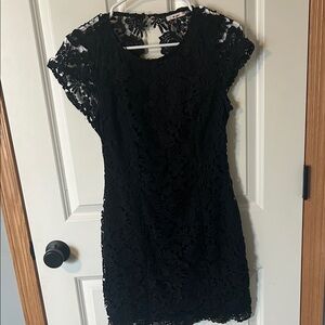 Elegant Black Lace Dress